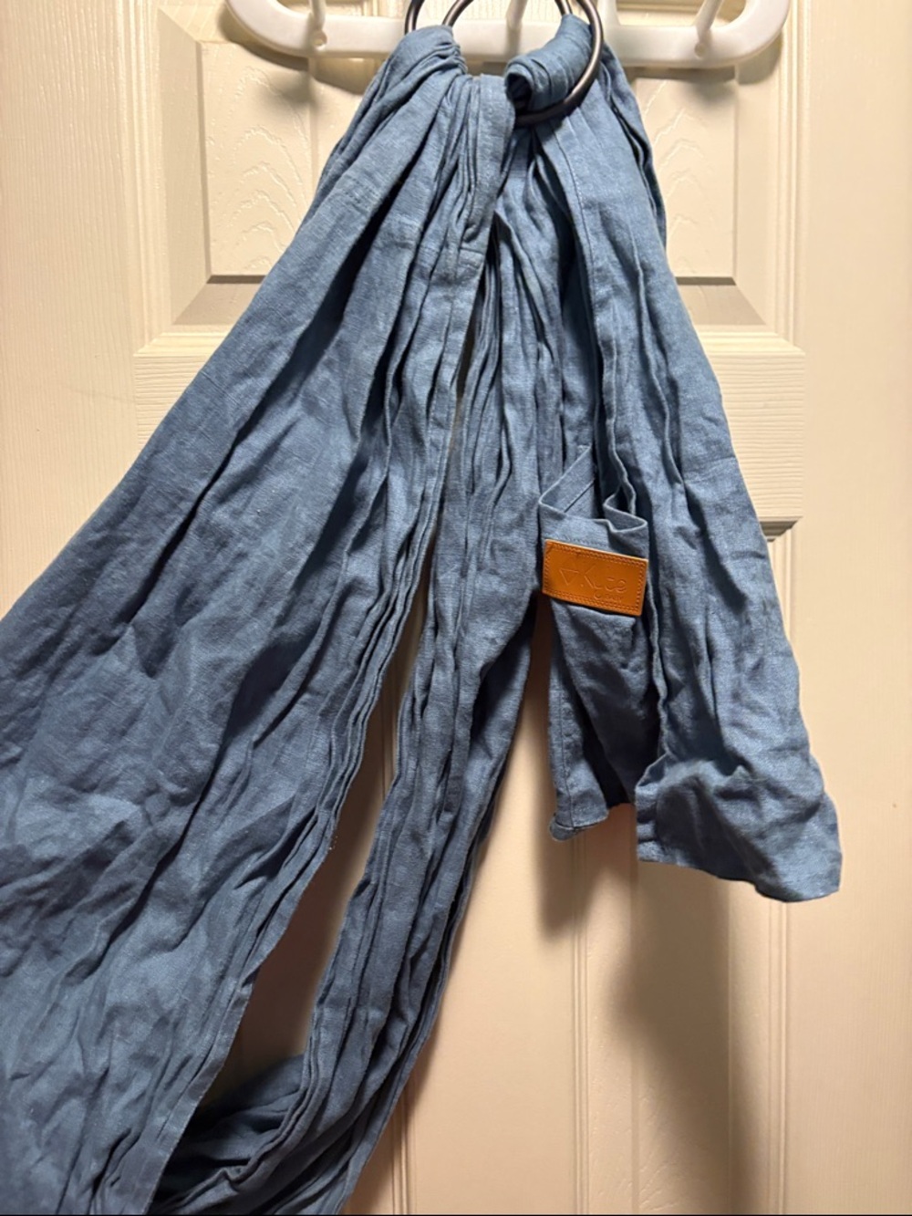 Kyte Baby Blue linen baby ring sling